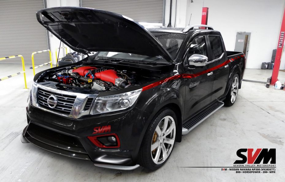 Ojo a este Nissan Navara con más de 800 CV ¡Proceden del mismísimo V6 biturbo del Nissan GT-R!