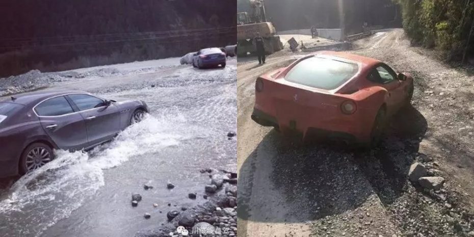 ¡Para llorar! La dolorosa historia del empresario chino que se fue de rally con un Ferrari F12 y 10 Ghibli