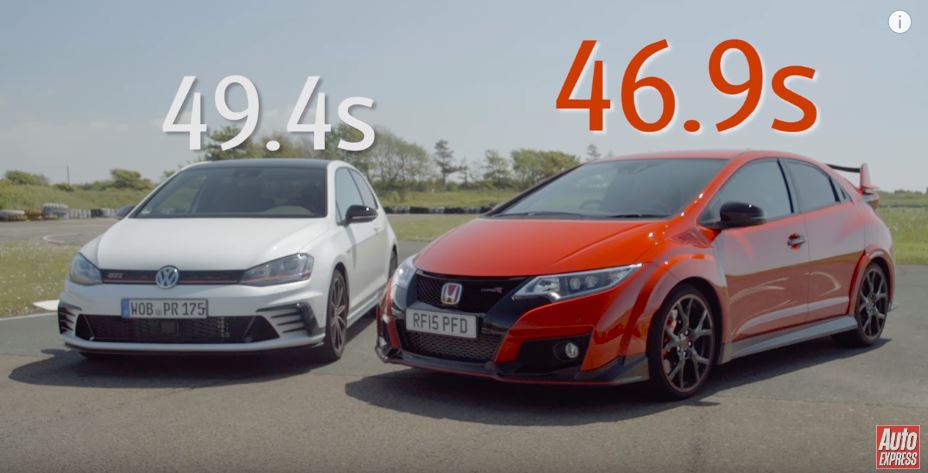 Ojo, Auto Express dice que el Honda Civic Type R supera de sobra al Golf GTI Clubsport S…