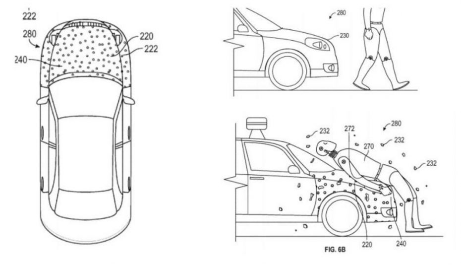 Esto no es una broma, es una patente: ¿Pegar a los peatones en el capó?
