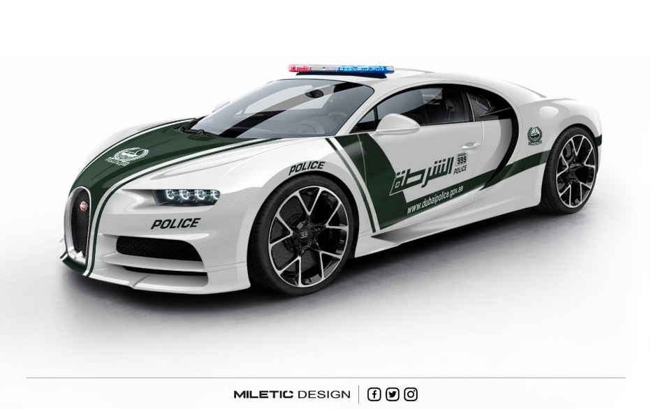 Bugatti Chiron dubai police 1