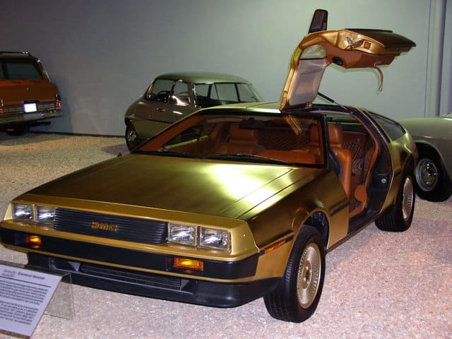 Gold-plated DeLorean