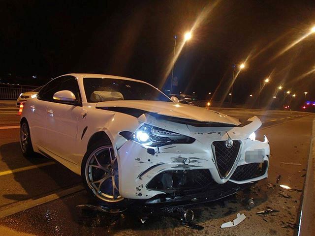 Se están entregando los primeros Alfa Giulia Quadrifoglio y este genio ya ha destrozado el suyo