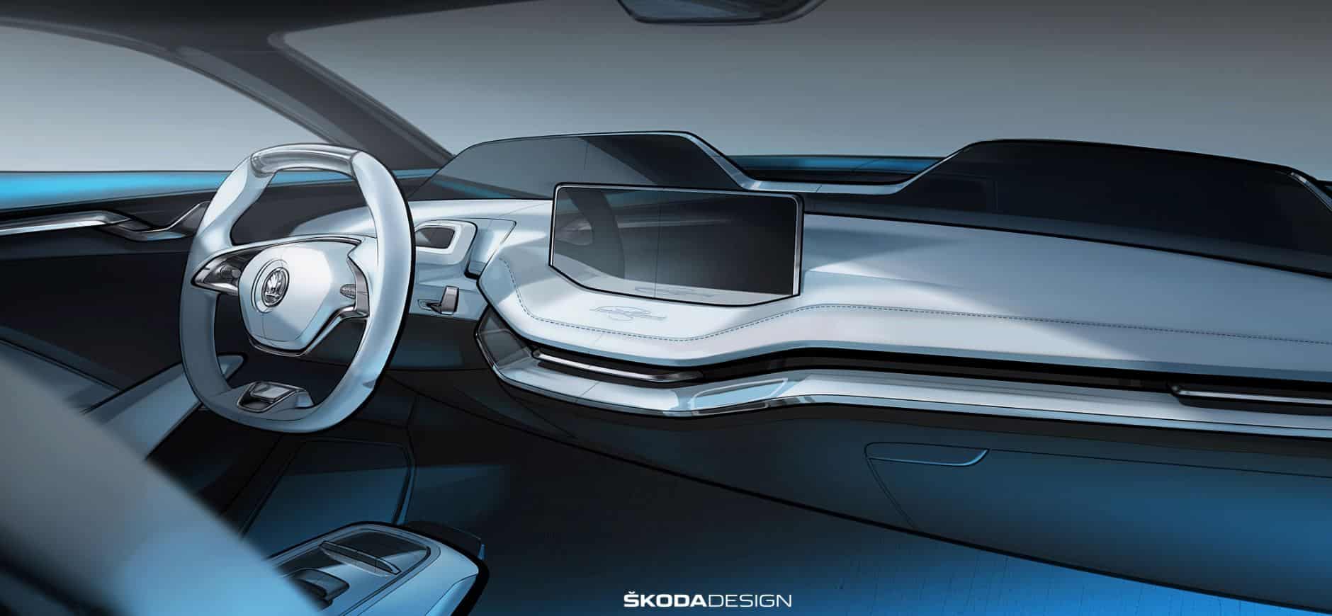 skoda vision e interior