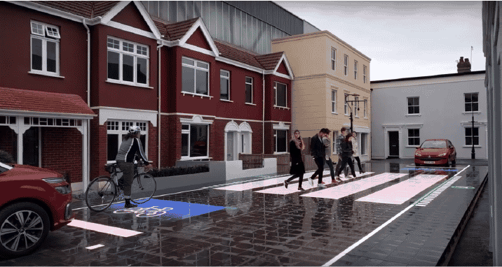 ¿El paso de cebra del futuro? Generado por LEDs y cambia de lugar según nuestras necesidades