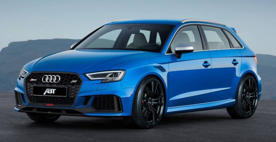 Y ahora el Audi RS3 y su TFSI de 2.5 litros con 460 CV (aunque se espera algo más gordo)