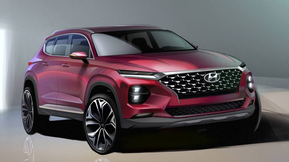 El Hyundai Santa Fe 2018 se destapa en nuevos bocetos oficiales: Estas son sus novedades
