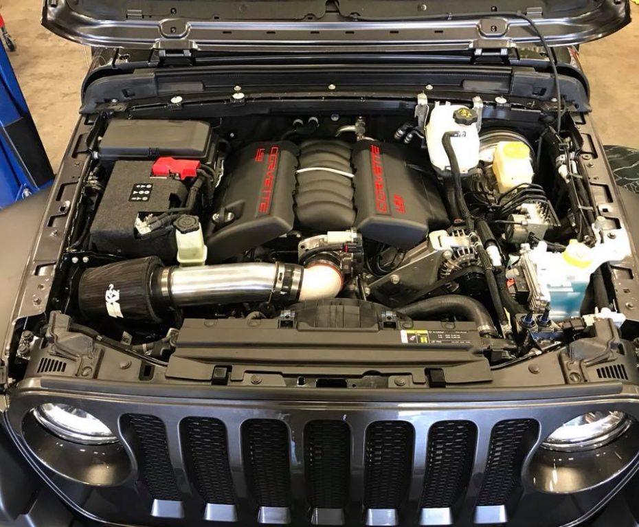 Este Jeep Wrangler esconde una grata sorpresa bajo el capó… y se llama LS3 V8