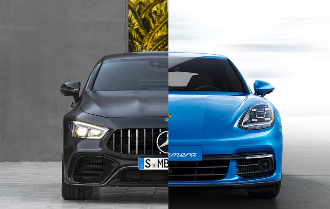 Comparación visual: Juzga tú mismo cuánto se parecen el Porsche Panamera y el nuevo Mercedes-AMG GT