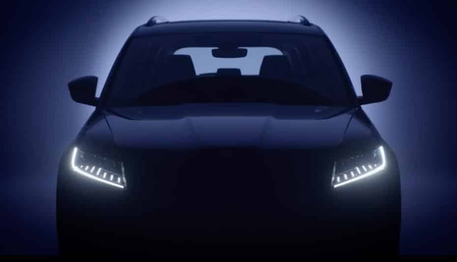 El Skoda Kodiaq RS regresa en este teaser luciendo faros full-LED y un virtual cockpit