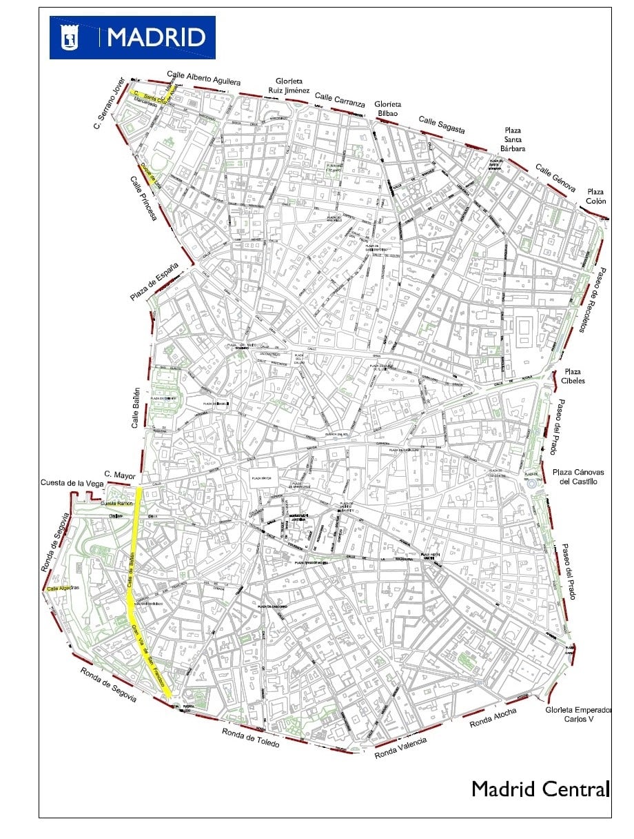 Madrid Central mantiene su perímetro inicial