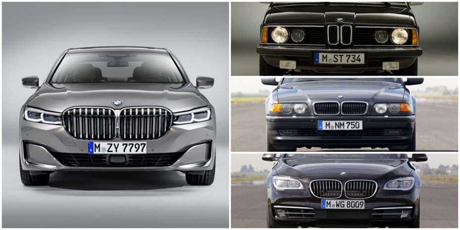 Comparación visual: Así han evolucionado los «riñones» del BMW Serie 7 en más de 40 años