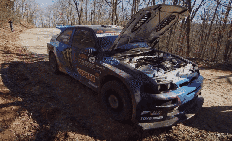 El nuevo Ford Escort Cosworth con 376 CV de Ken Block no ha durado ni un asalto: Reventó el motor