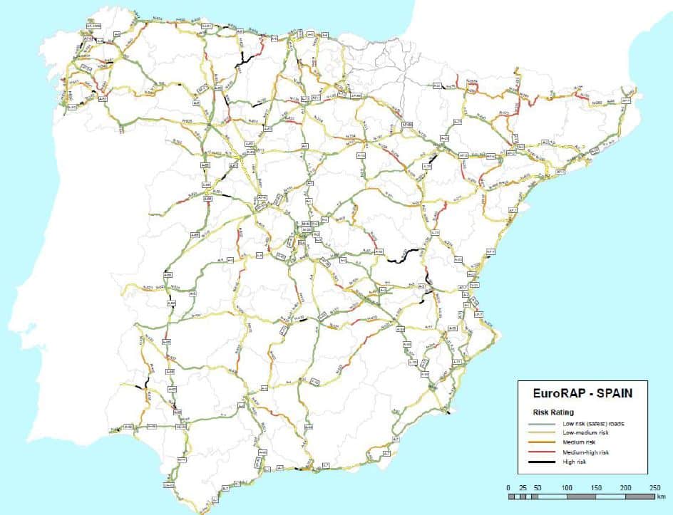 These are the most dangerous roads in Spain in 2019