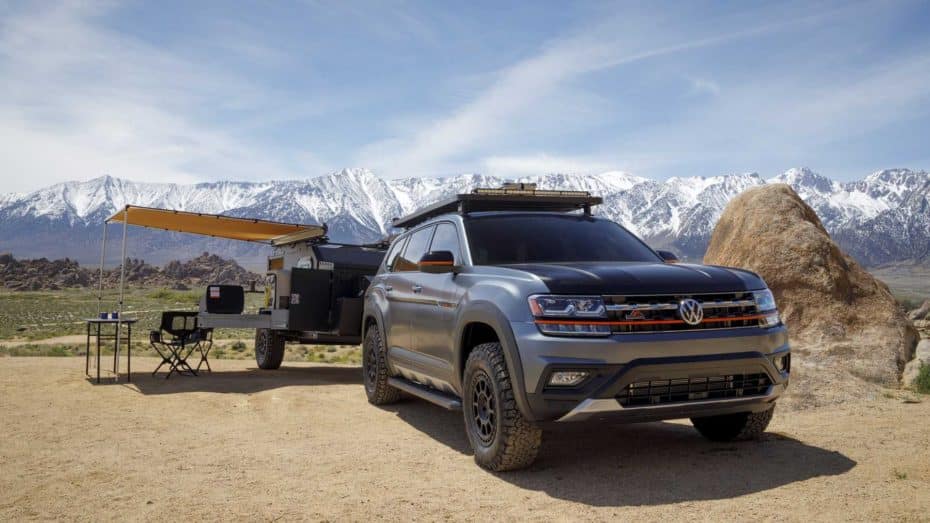 Volkswagen Atlas Basecamp Concept: Una bestia para aventurarse campo a través con la casa a cuestas