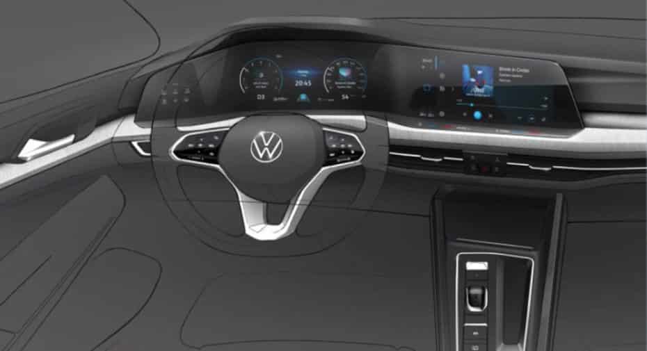 Así de tecnológico es el interior del nuevo Volkswagen Golf MK8 2020