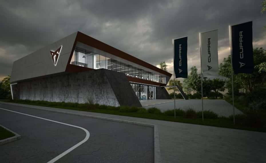 Así será el nuevo «cuartel general» de CUPRA: 2.400 m² inspirados en un paddock de carreras