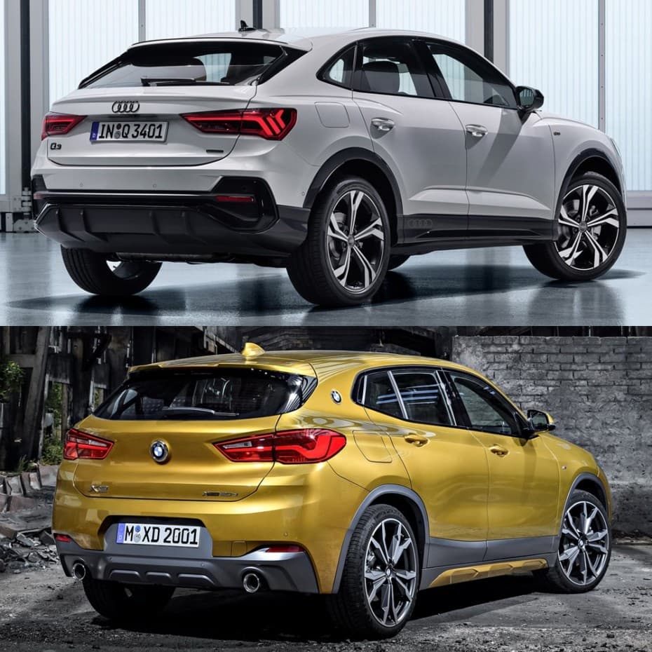Comparativa visual Audi Q3 Sportback vs. BMW X2 2019