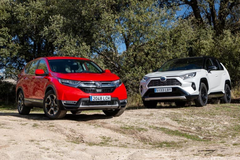 Comparativa Honda CRV y Toyota RAV4 híbridos 2020