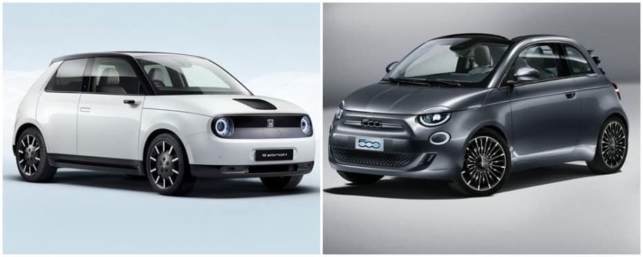 Comparación visual Honda e vs. Fiat 500e 2020: ¿Tú con qué urbano eléctrico te quedas?