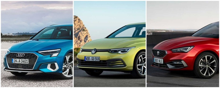 Comparación visual Audi A3 vs. Volkswagen Golf vs. SEAT León 2020: Y tú, ¿con cuál te quedas?