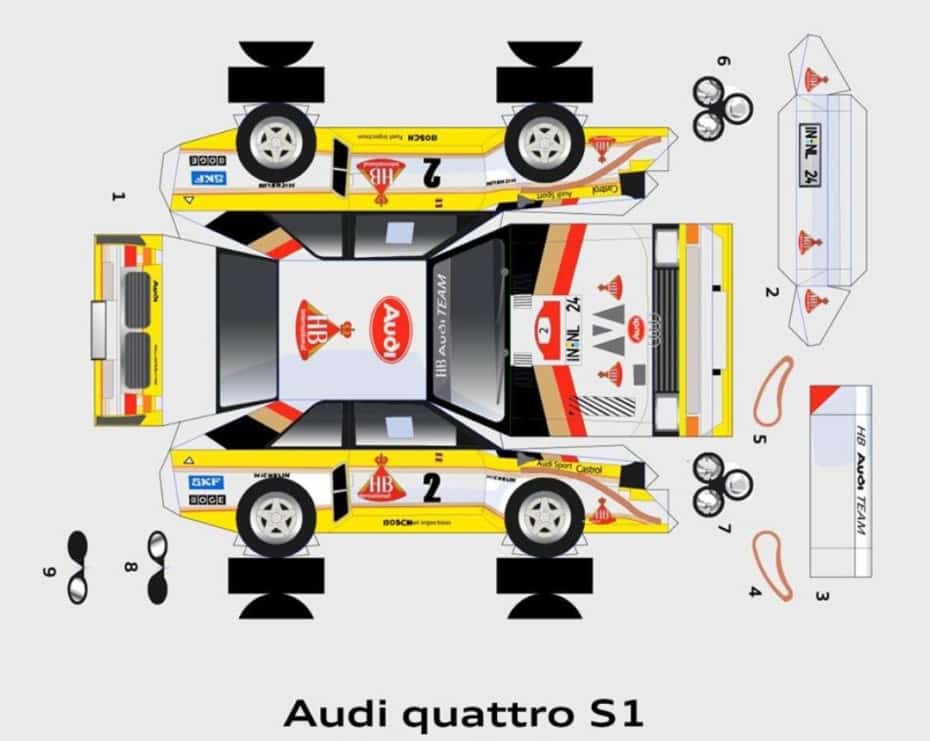 ¿Aburrido? Monta tú mismo el Audi S1 quattro gracias a este recortable