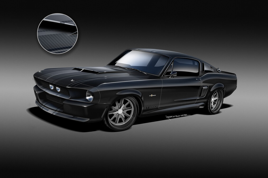 Un sueño hecho realidad: Un Shelby GT500 de 1967 con licencia oficial y de fibra de carbono