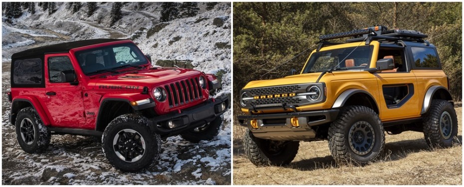 Comparación visual: ¿Eres más de Ford Bronco o de Jeep Wrangler?