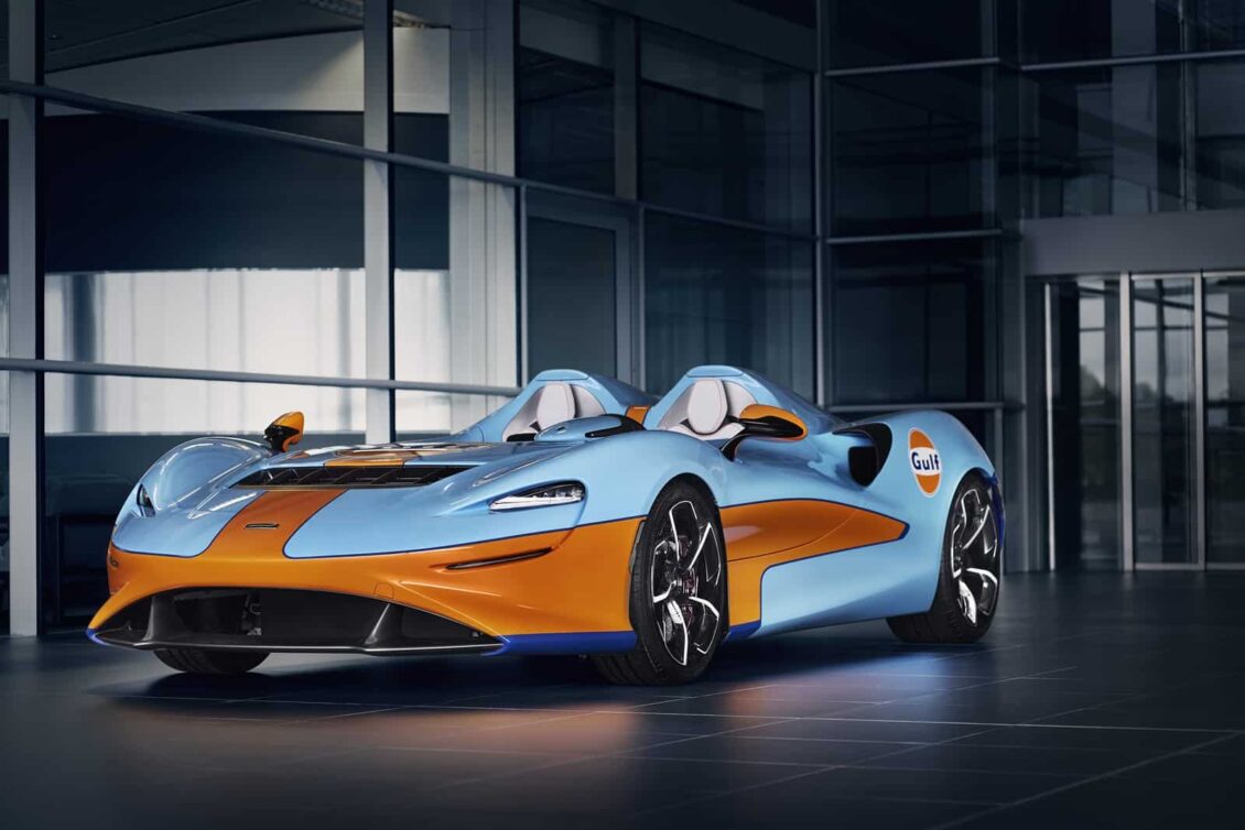 Este McLaren Elva con la librea de Gulf nos encanta, aunque quedaría mejor en otro modelo…