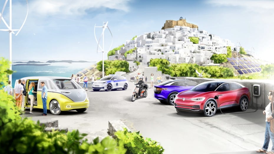 Adiós a la combustión interna en esta isla griega: Volkswagen la electrificará por completo