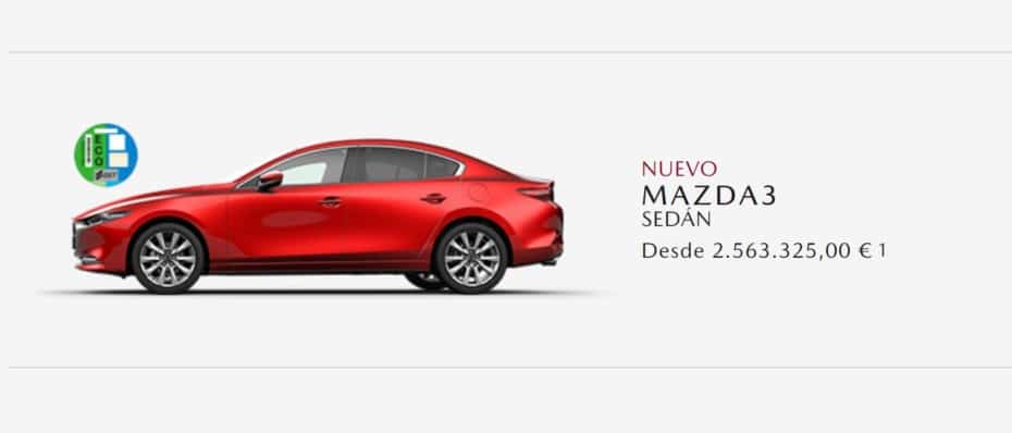 Sabíamos que en 2021 iban a subir los precios pero ver un Mazda3 por 2.5 millones de euros…