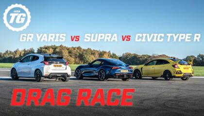Carrera de aceleración Toyota GR Yaris, Supra y Civic Type R