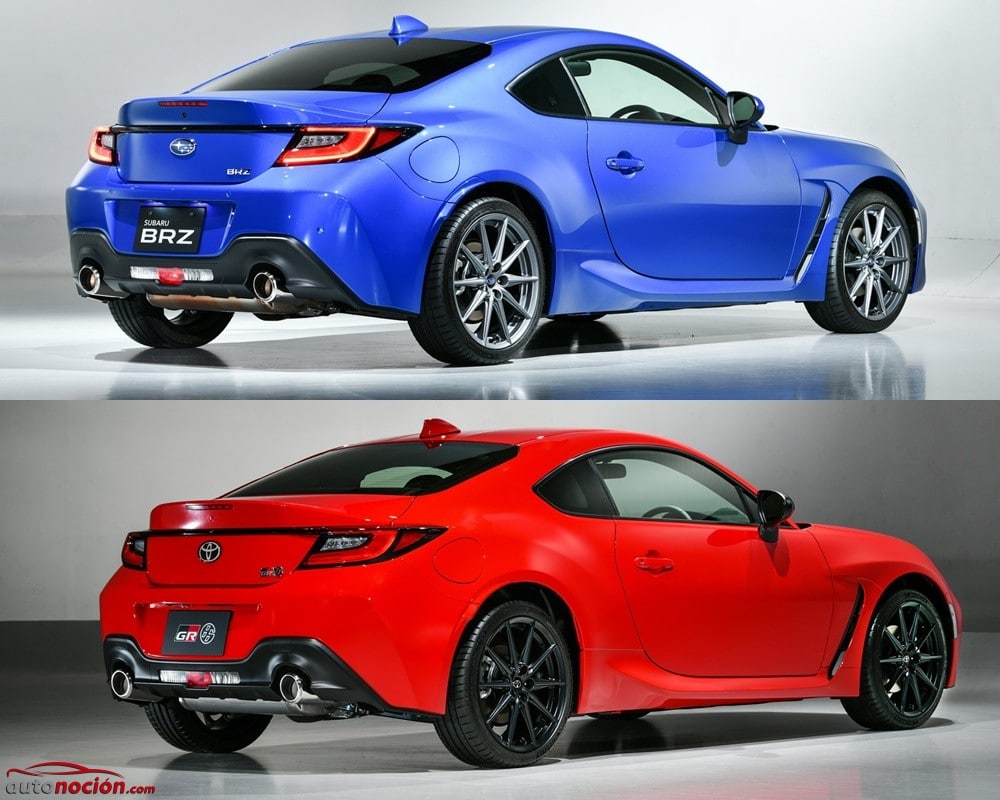 Comparación visual Subaru BRZ vs. Toyota GR 86 los gemelos golpean dos