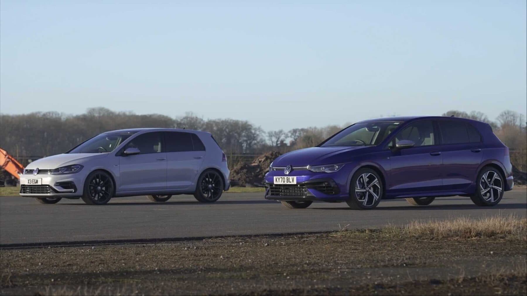 Las dos generaciones del Volkswagen Golf R se enfrentan