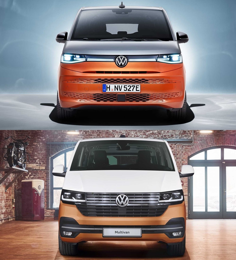 El forntal del Volkswagen Multivan 2021 es uno de los aspectos que más cambia
