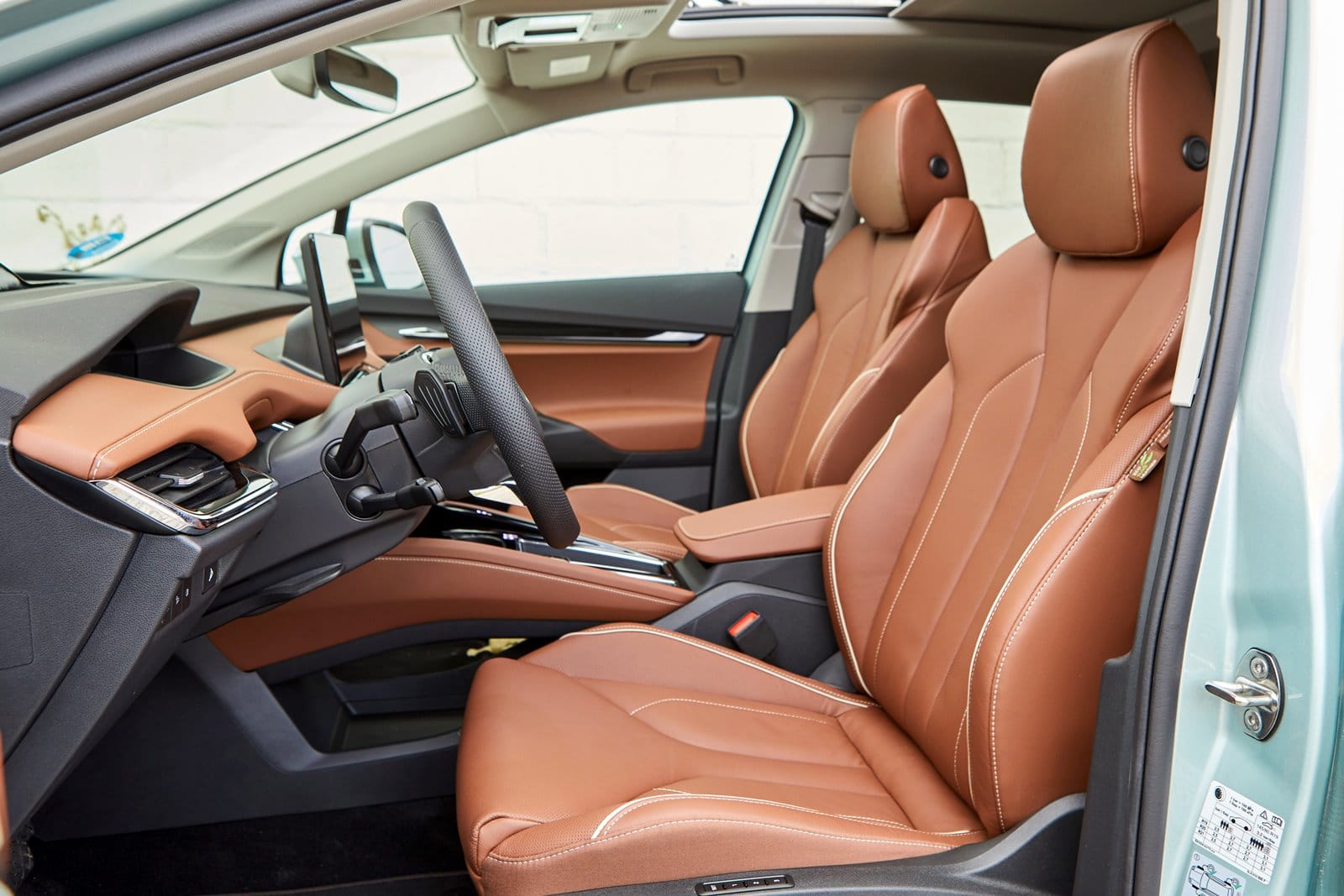 Hay varias opciones de tapizado para el interior del Škoda Enyaq iV 80