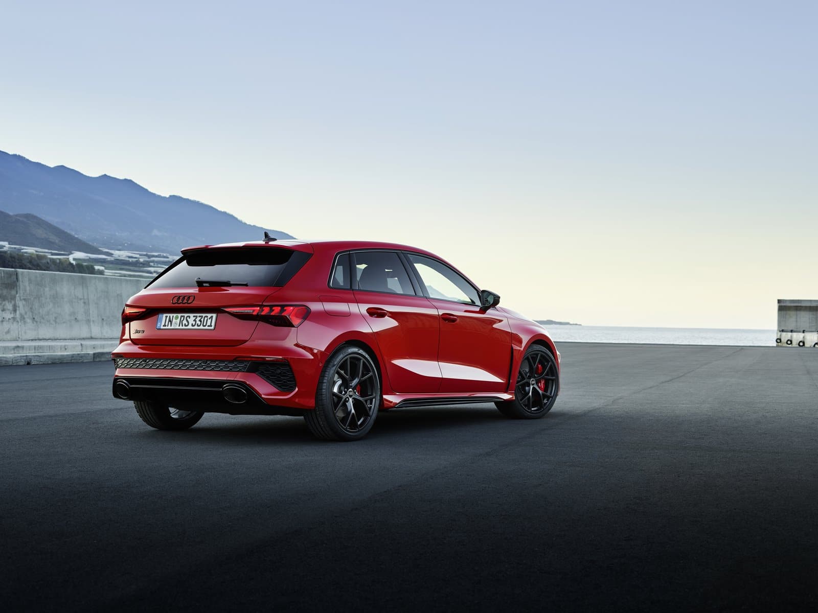 new red Audi RS 3 sportback