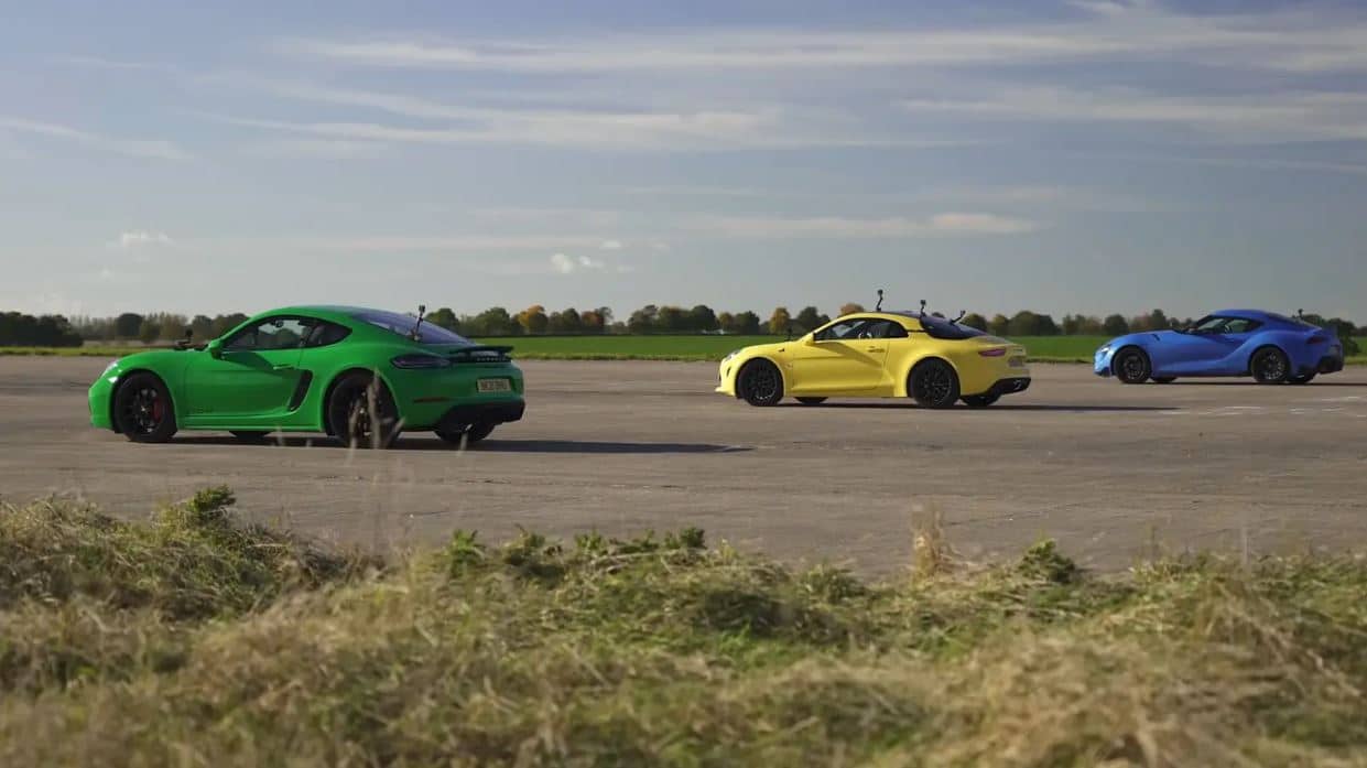 [Vídeo] Drag race Cayman GTS 4.0 vs. Supra vs. Alpine A110 S
