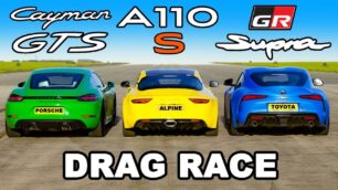 [Vídeo] Porsche Cayman GTS 4.0 vs. Toyota Supra vs. Alpine A110 S: a ver si aciertas el orden...