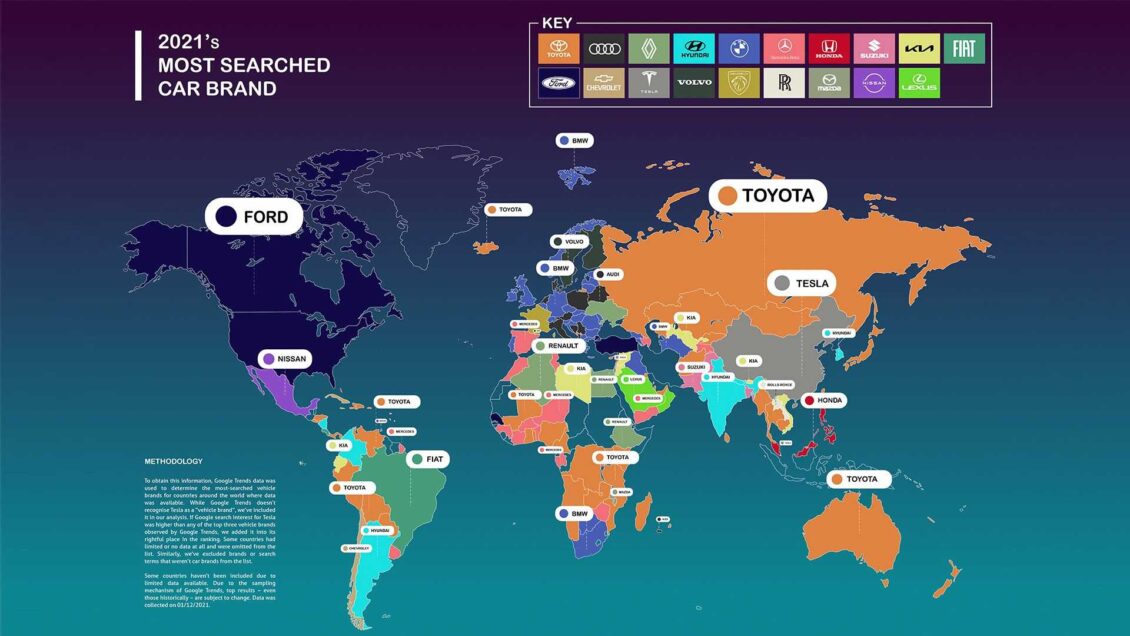 Estas son las marcas de coches más buscadas en Google durante 2021: ¿Te lo esperabas?