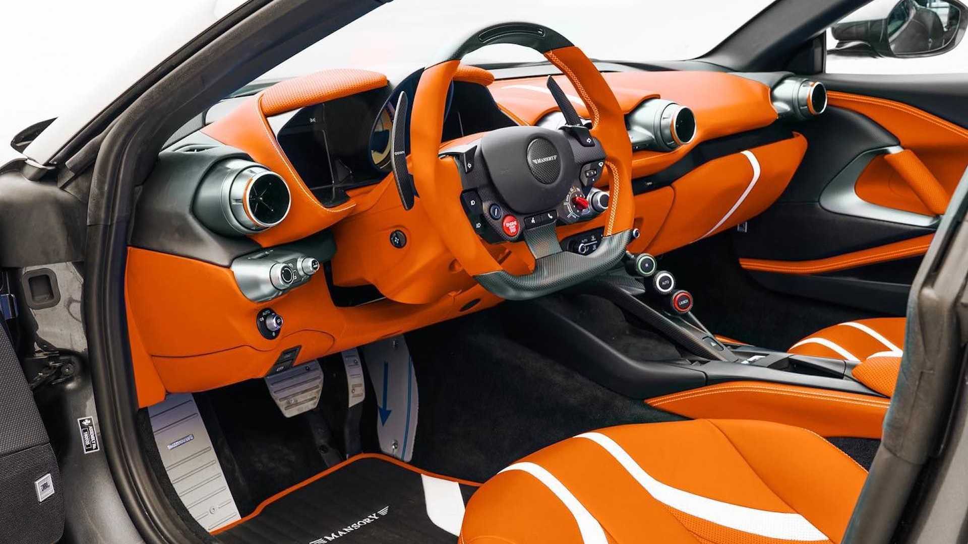 The 2022 Mansory Stallone GTS sports an orange interior