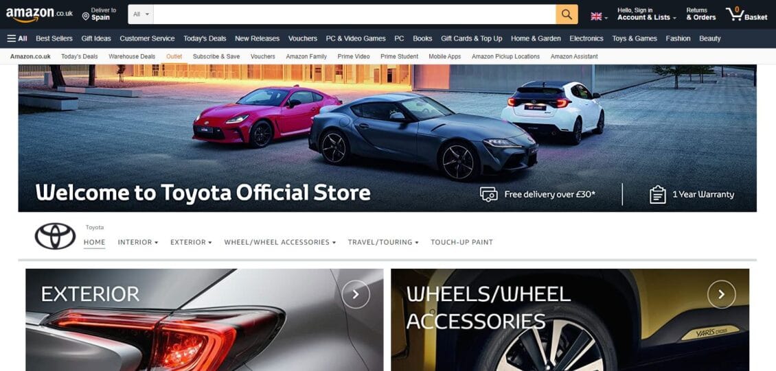 Toyota y Lexus ya están presentes en Amazon: puedes comprar coches y repuestos