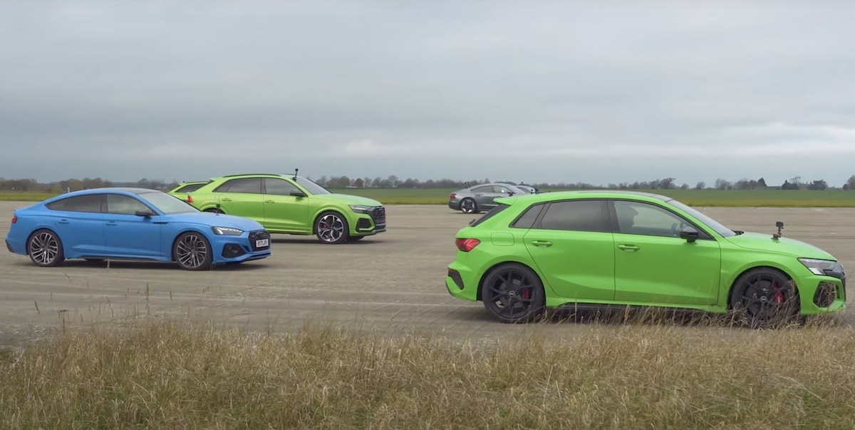 [Vídeo] The Audi RS e-tron GT stands up to its 'brothers'