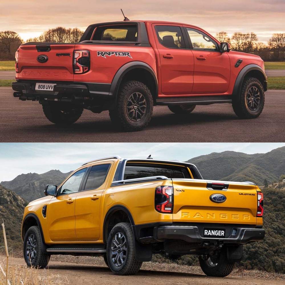 Ford Ranger Raptor vs. Ranger Wildtrack: Visual Changes