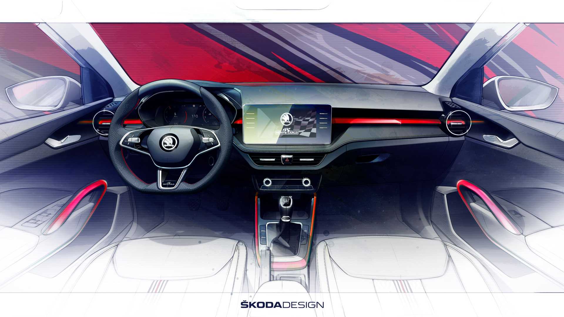 First teaser Škoda Fabia Monte Carlo 2022