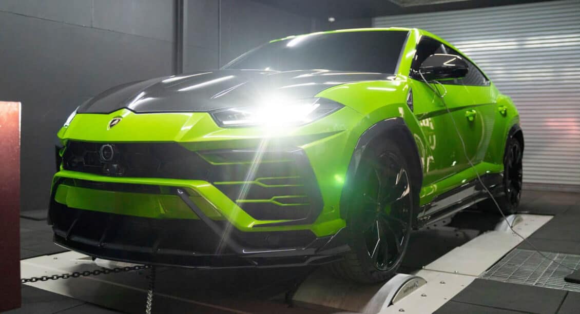 Ver este Lamborghini Urus de más de 800 CV en el banco de potencia es una delicia
