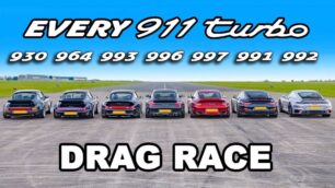 [Vídeo] Se enfrentan las 7 generaciones del Porsche 911 Turbo ¿Cuál es tu favorita?