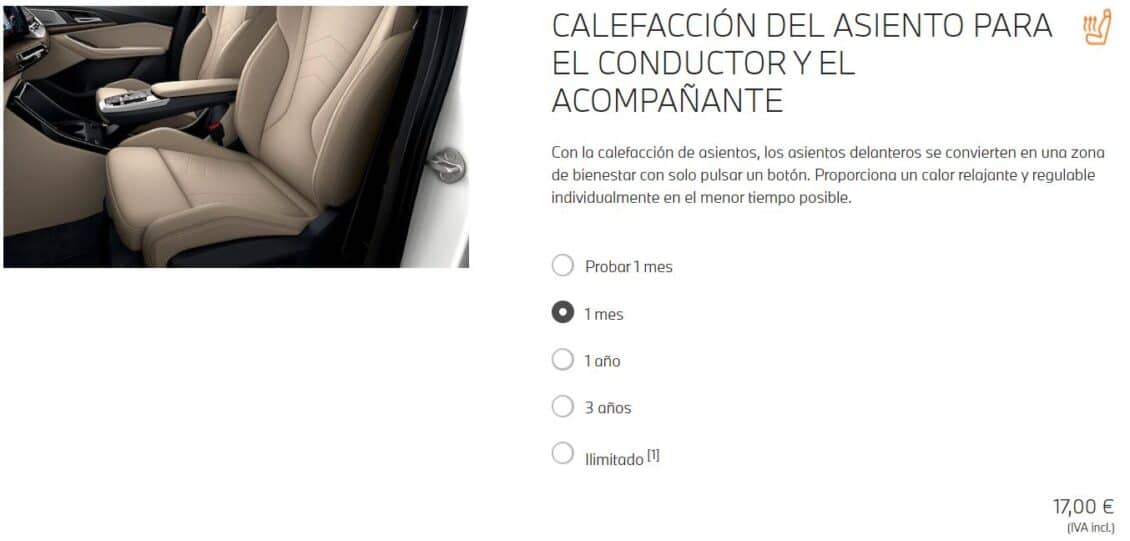 Suscribirte a los asientos calefactables o a los sistemas de asistencia: ¿Qué opinas de los precios de BMW?