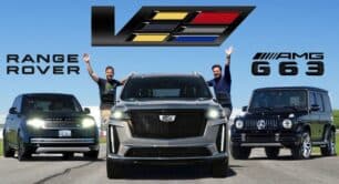 [Vídeo] Cadillac Escalade-V vs. Range Rover P530 vs. Mercedes-AMG G63: mastodóntica batalla