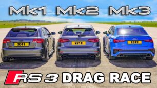 [Vídeo] El Audi RS 3 actual se enfrenta a sus predecesores ¿Crees que es el caballo ganador?